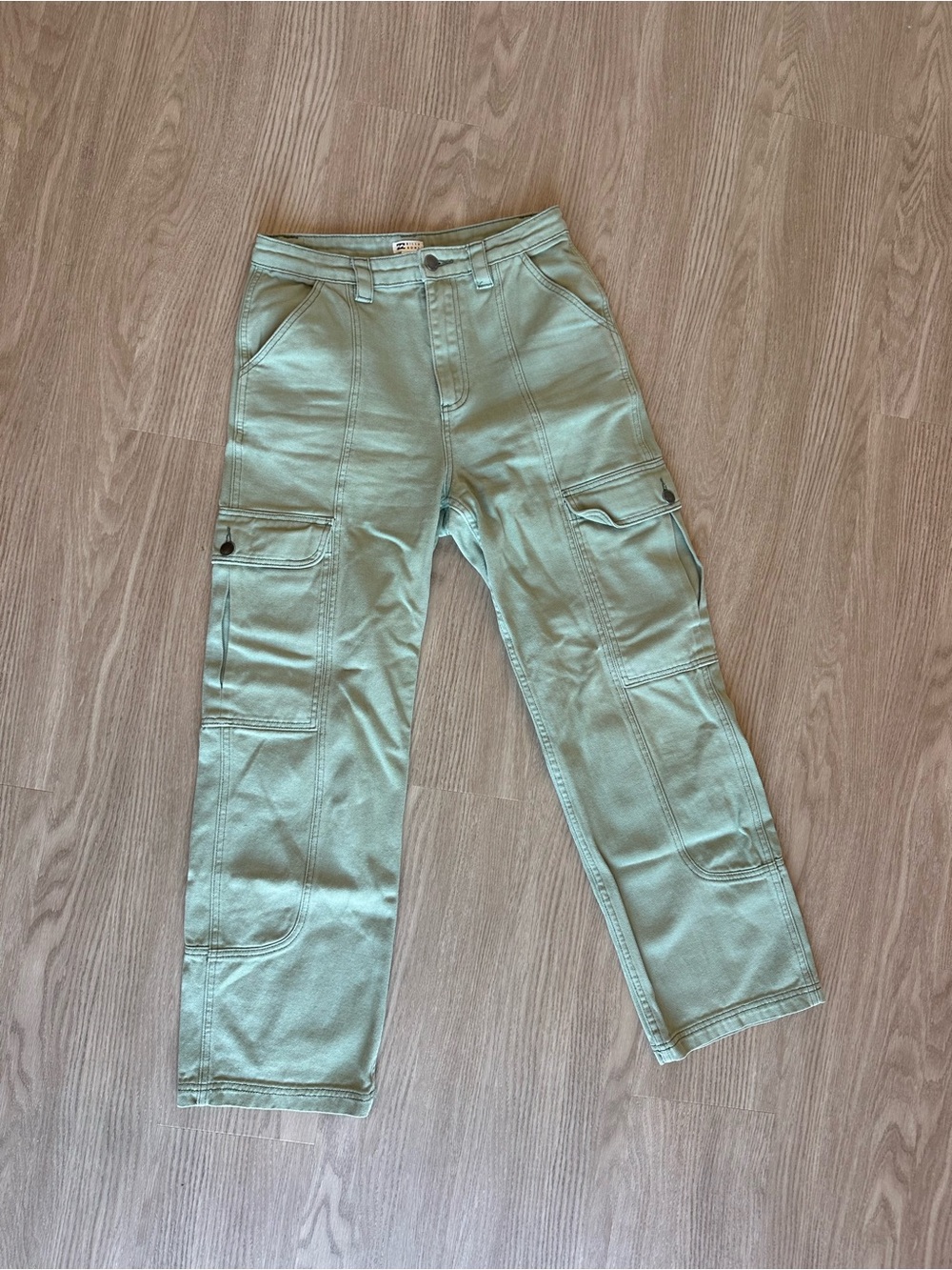 Billabong Olive Green Wide-Leg Cargo Jeans - Picture 2 of 6